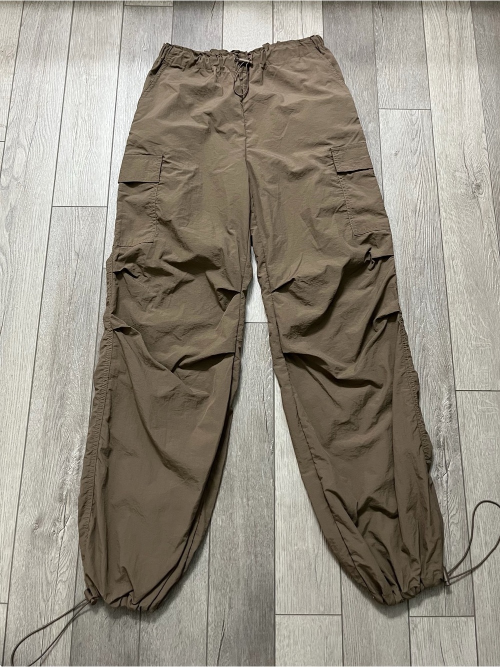 Love Tree Olive Brown Cargo Jogger Pants Size Medium
